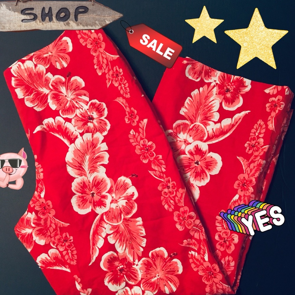 🌈VTG Lillie Rubin floral pants - Picture 1 of 6
